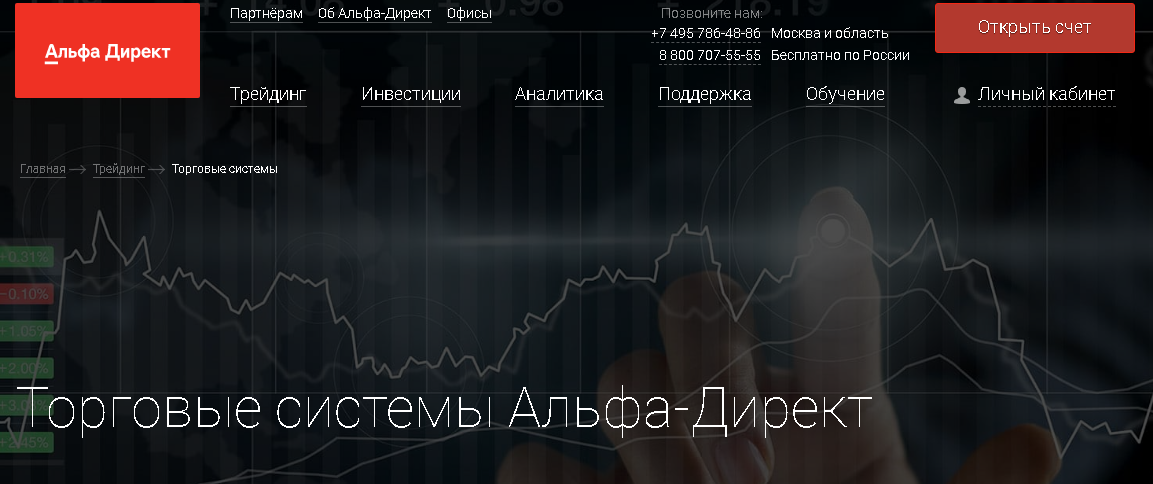 Альфа-Директ для торговли