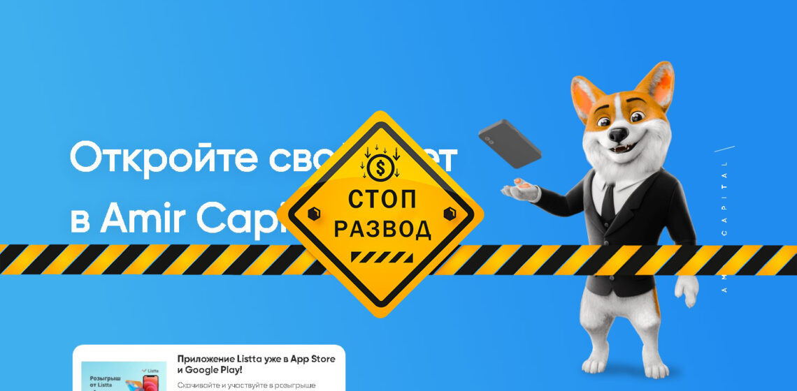 Главная страница сайта Amir Capital